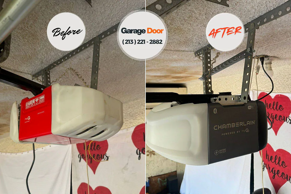 Before and after: garage door repair Rison, AR